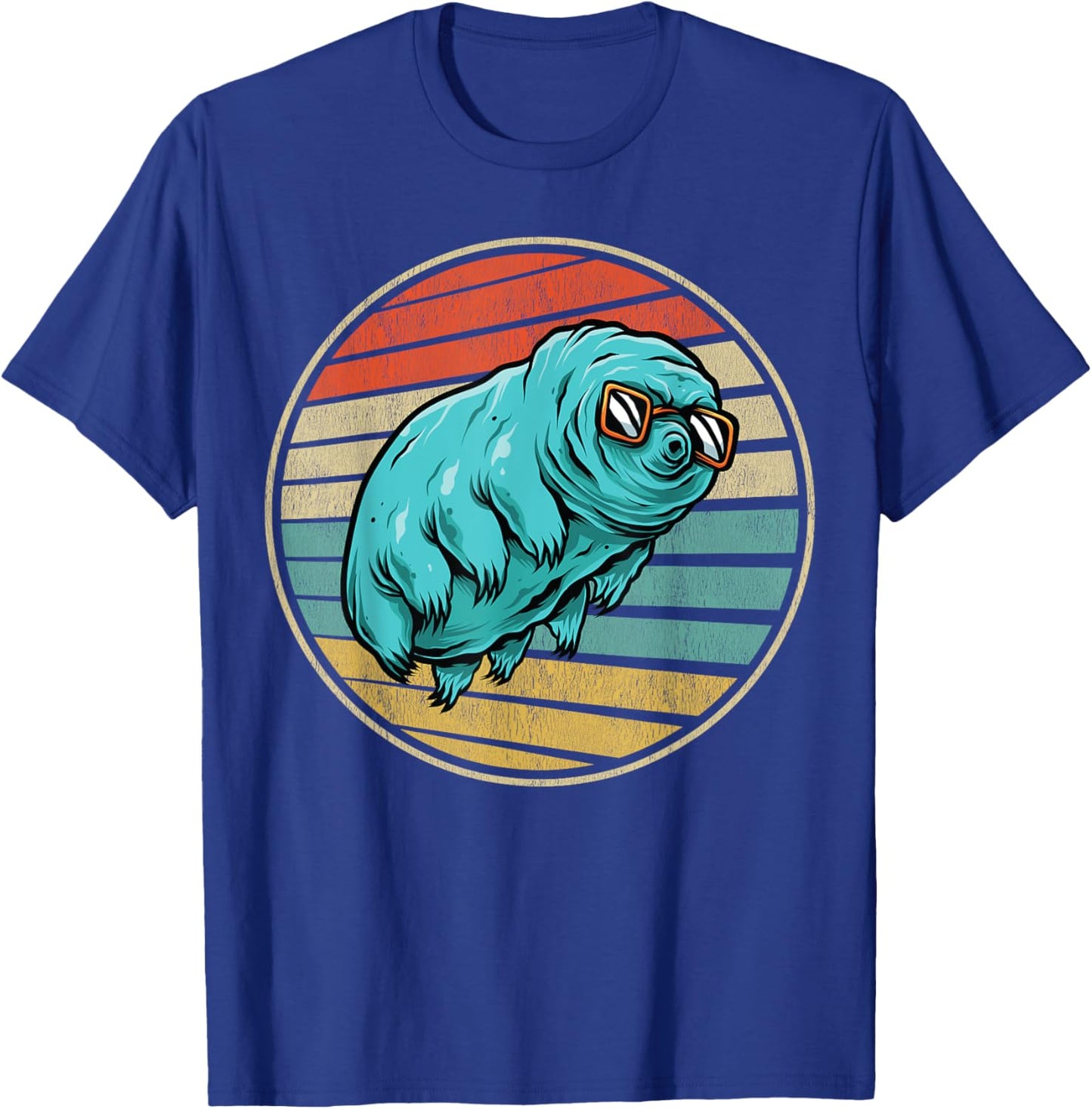 Tardigrade Water Bear Vintage 70s 80s Microbiology Science T-Shirt - T-Shirt | Royal