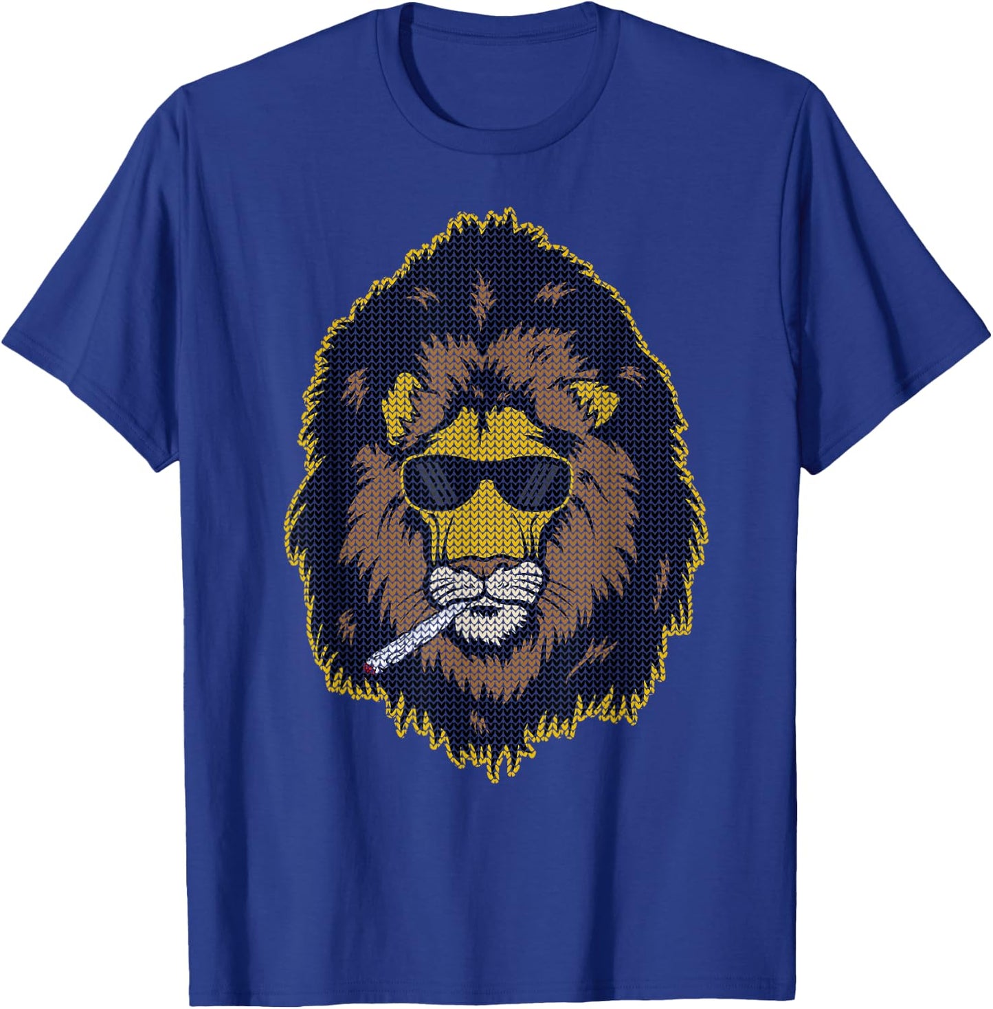 Pot Smoking Lion T-Shirt - T-Shirt | Royal