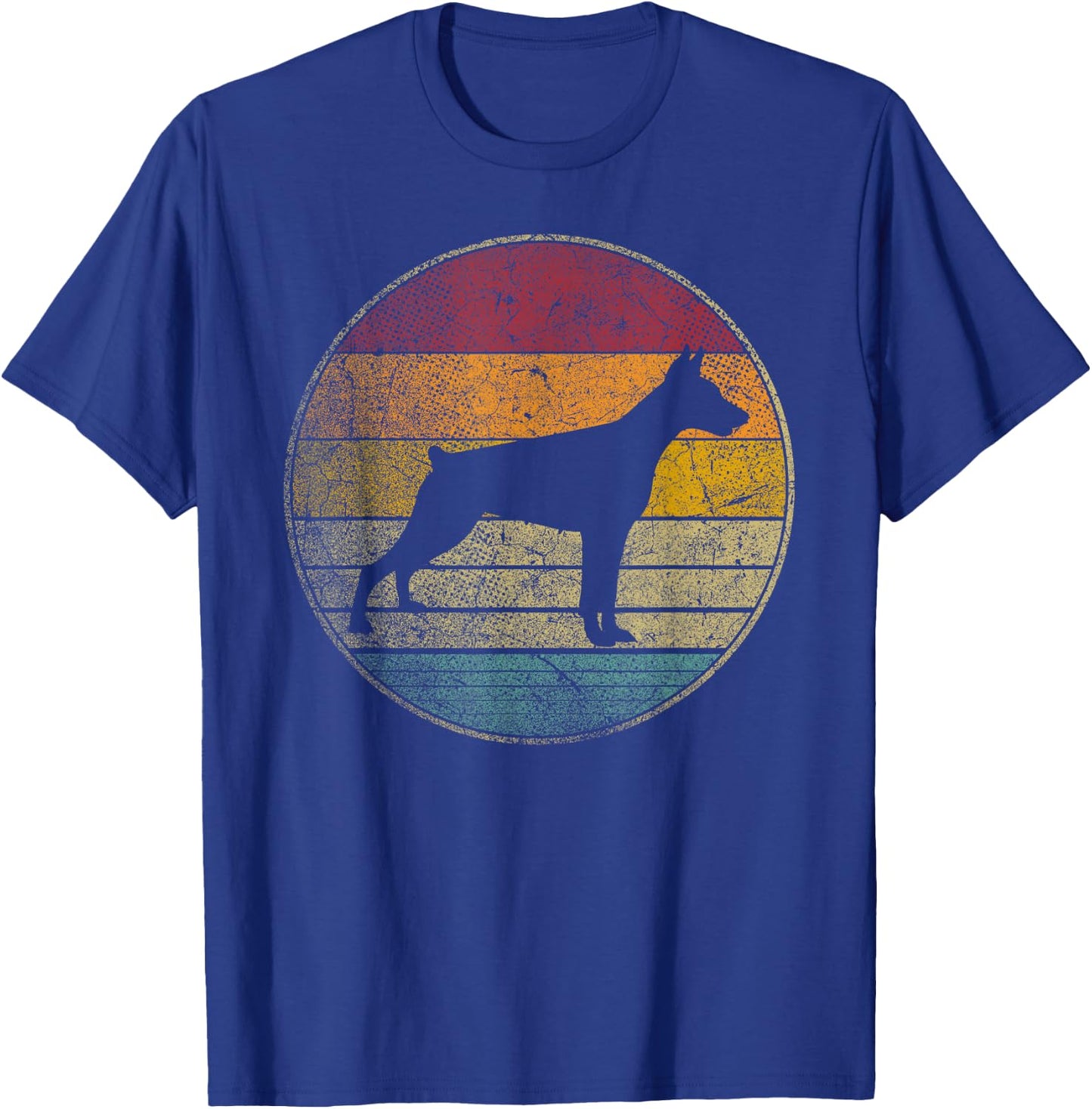 Doberman Pinscher Dog Vintage Distressed Retro Style Gift T-Shirt - T-Shirt | Royal