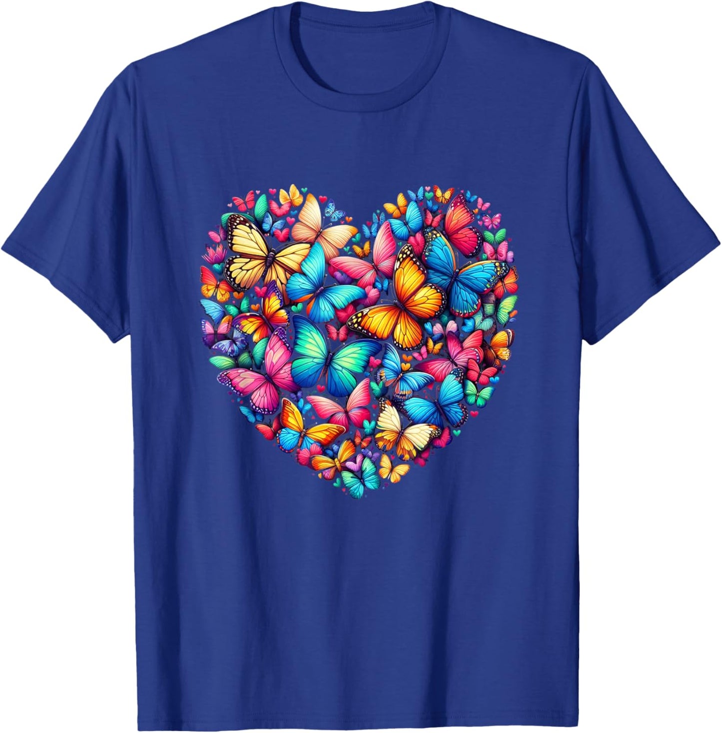 Butterfly Love Colorful Butterflies Art Beautiful Garden T-Shirt - T-Shirt | Royal