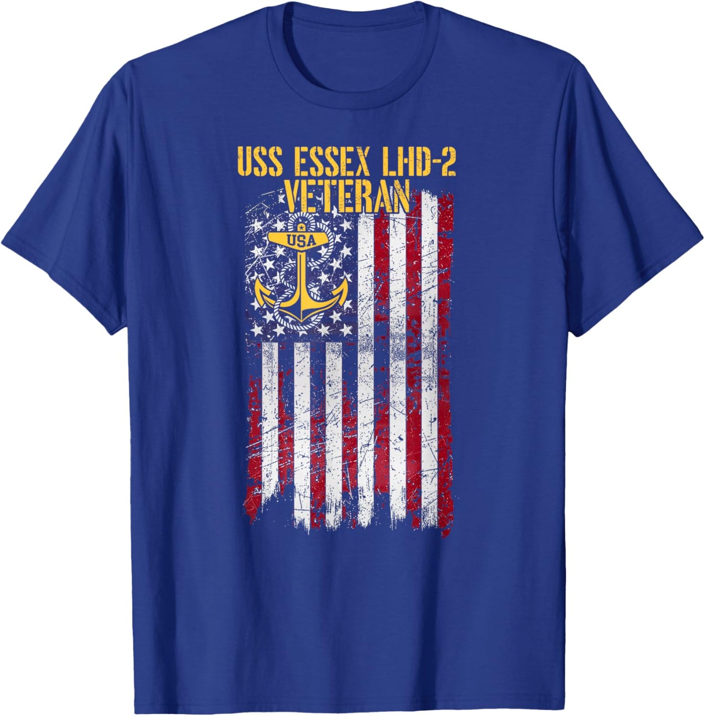 USS Essex LHD-2 Amphibious Assault Ship Veteran T-Shirt - T-Shirt | Royal