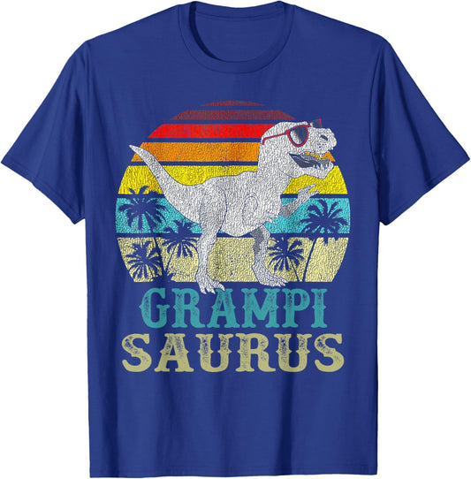 Grampisaurus T Rex Dinosaur Grampi Saurus Family Matching T-Shirt - T-Shirt | Royal