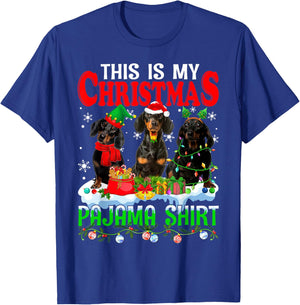 This Is My Christmas Pajama Funny Dachshund Dog Lover T-Shirt - T-Shirt | Royal