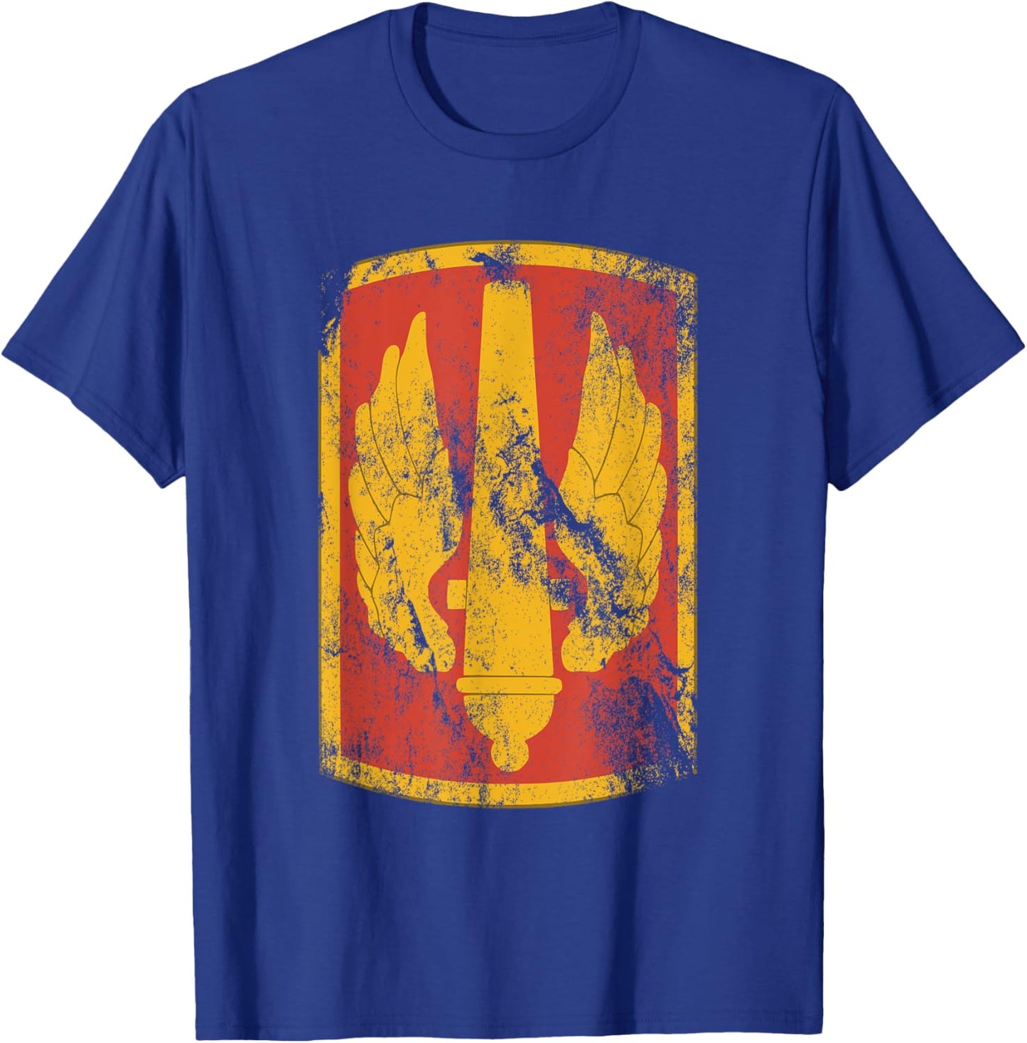 18th Field Artillery Brigade Patch - 18th FA Vintage Look T-Shirt - T-Shirt | Royal