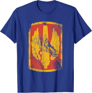 18th Field Artillery Brigade Patch - 18th FA Vintage Look T-Shirt - T-Shirt | Royal
