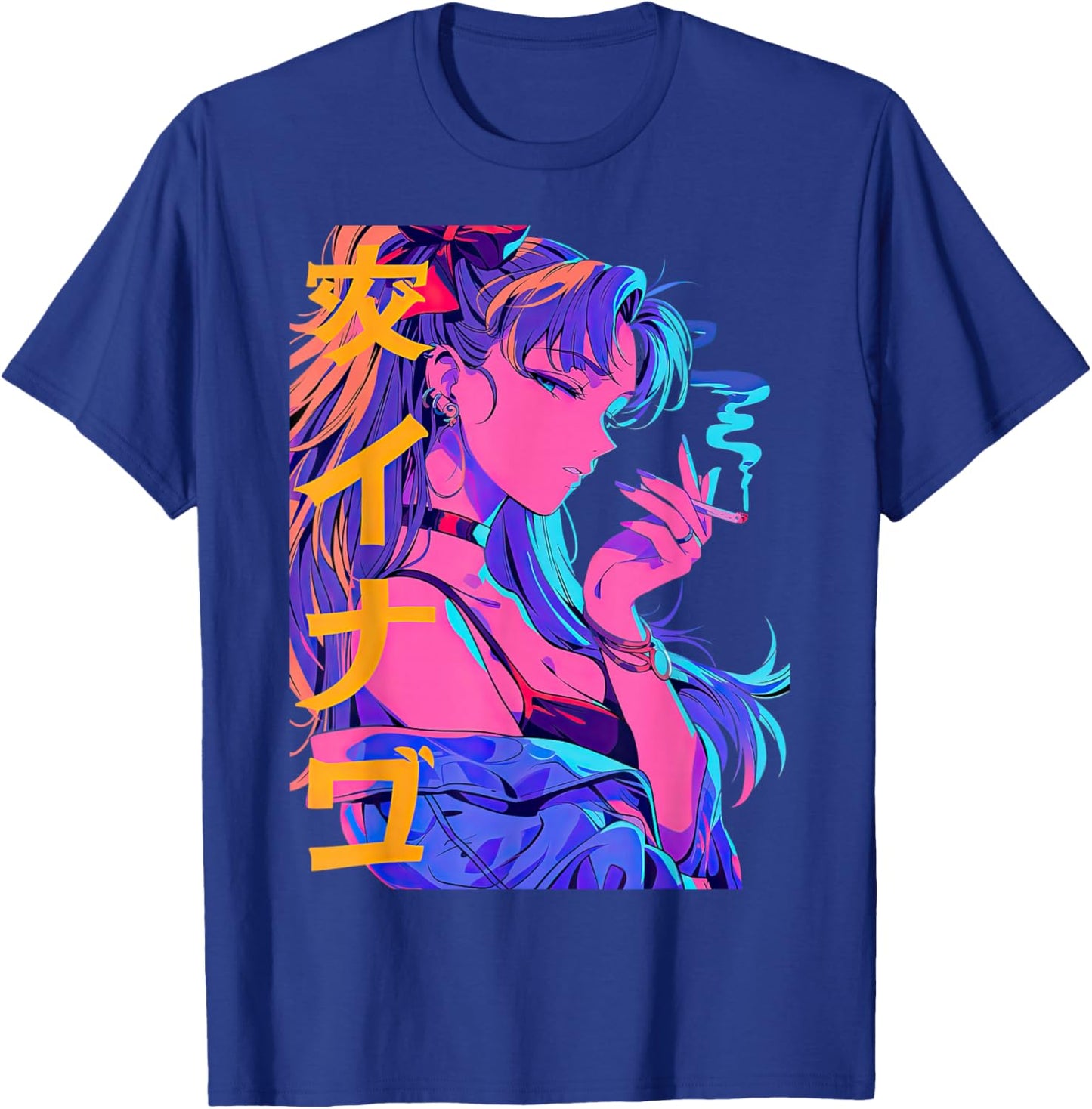 Waifu Anime Horror Girl Aesthetic T-Shirt - T-Shirt | Royal