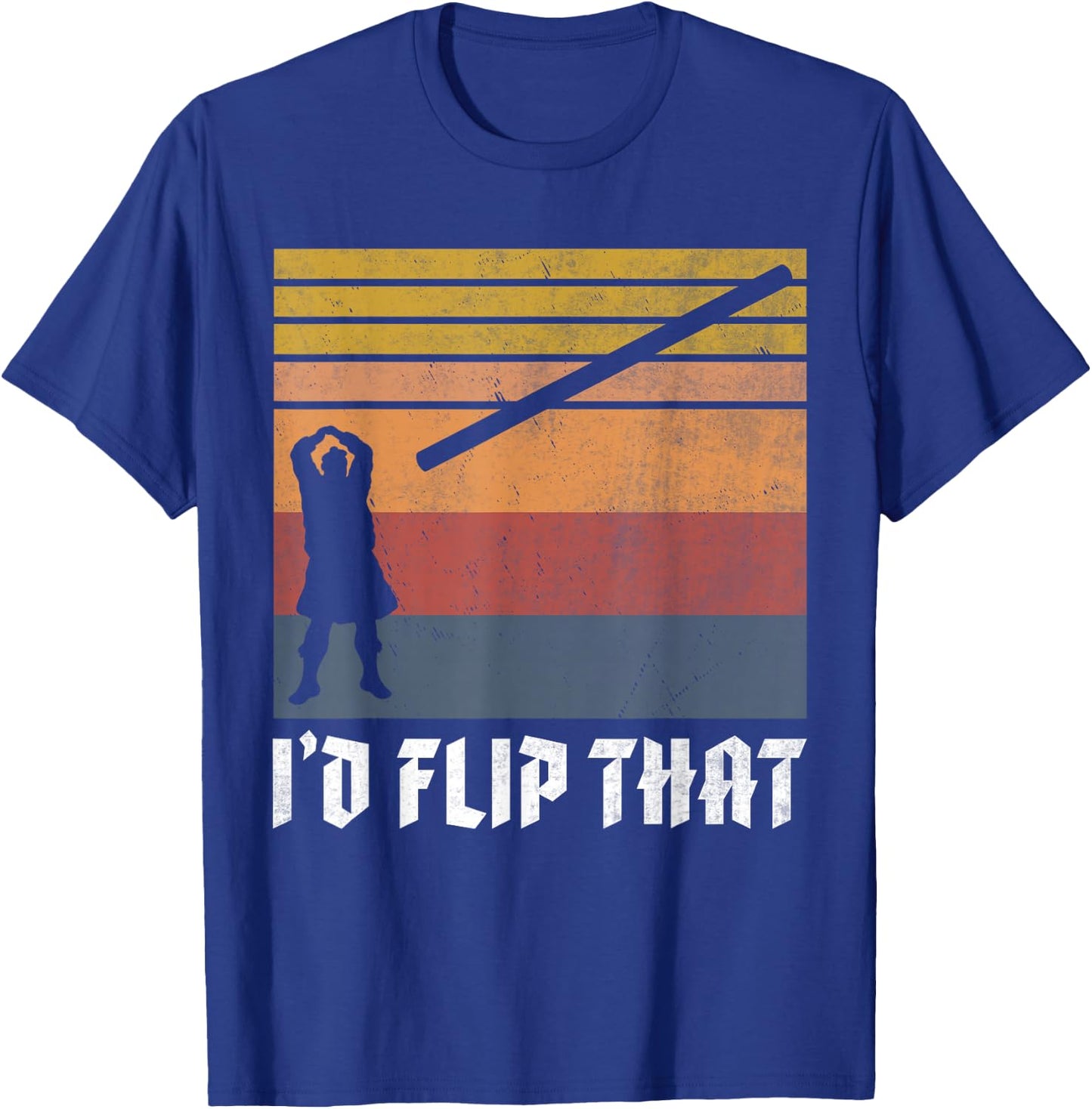 Highland Games Caber Toss Heavy Athlete Gifts Scottish Kilt T-Shirt - T-Shirt | Royal