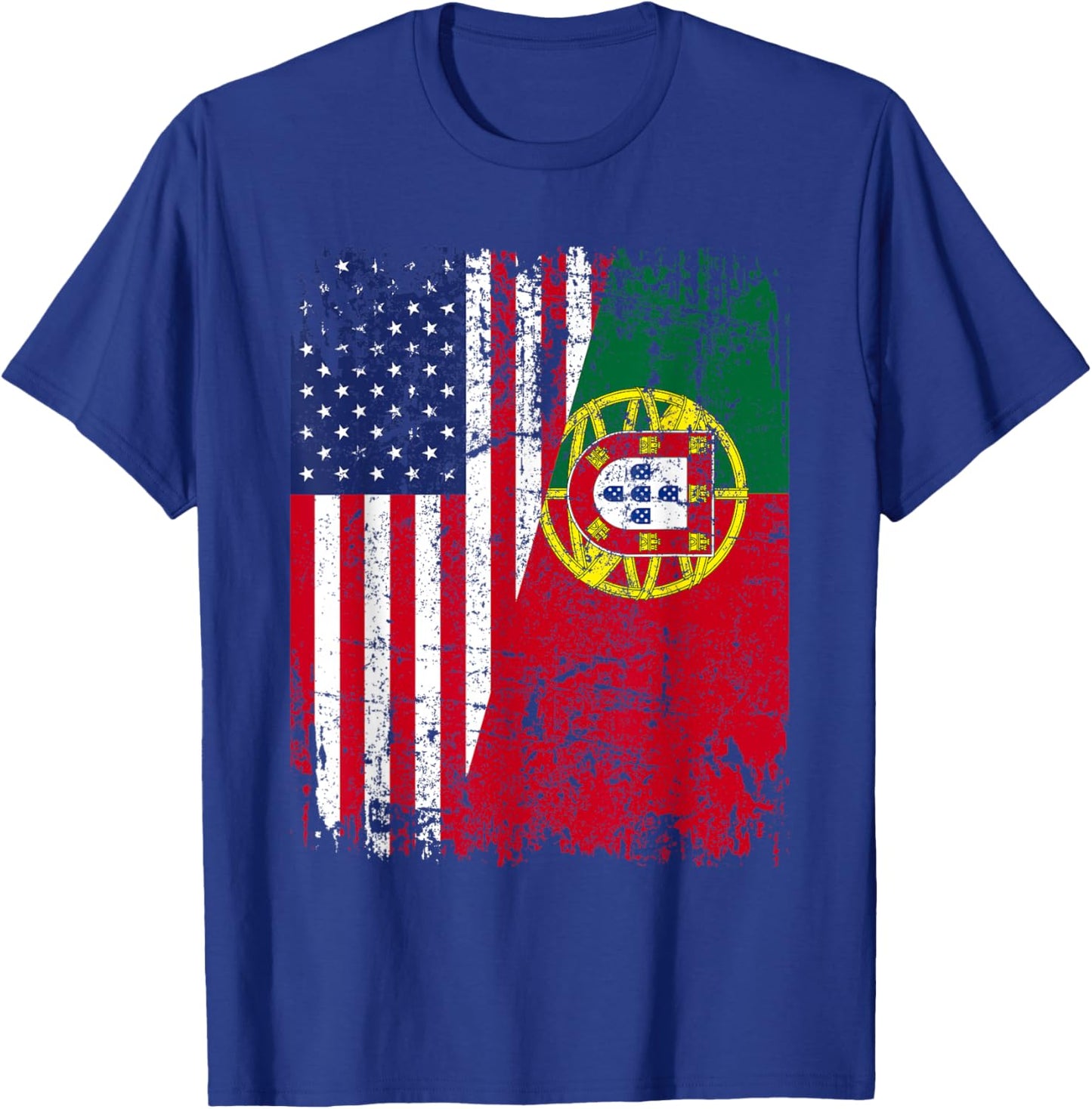 PORTUGUESE American Flag | Men Women Kids | PORTUGAL T-Shirt - T-Shirt | Royal