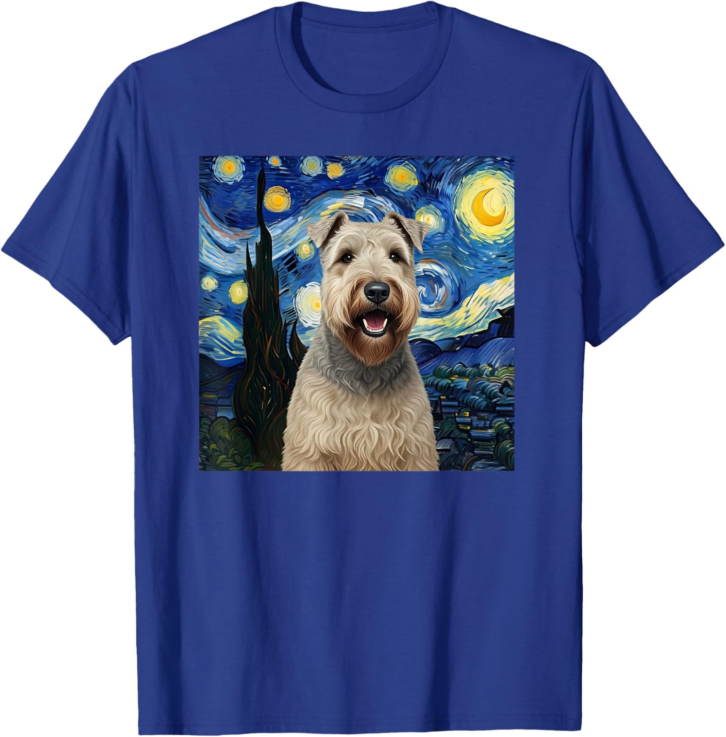 Wheaten Terrier Starry Night Dog Lover Gift Men Women Kids T-Shirt - T-Shirt | Royal