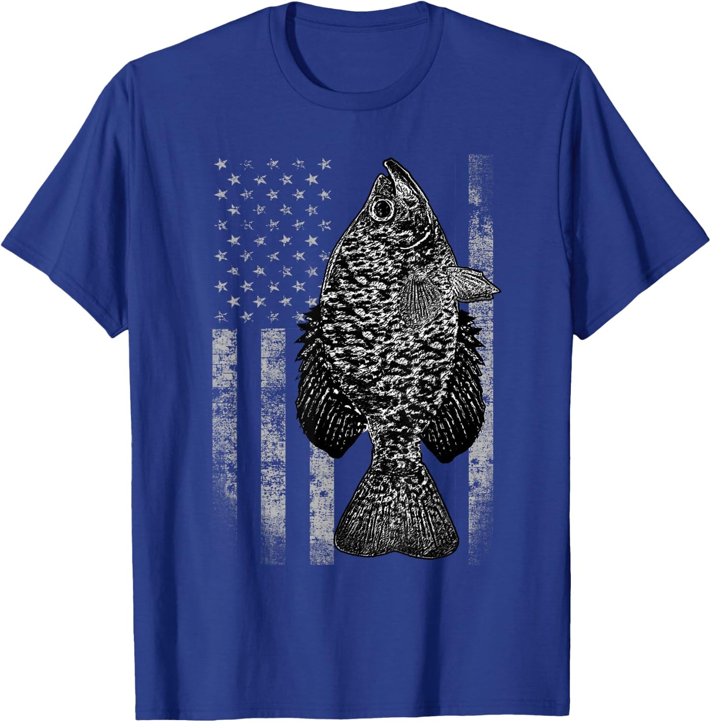 Crappie Flag - Crappie Fishing Flag T-Shirt - T-Shirt | Royal