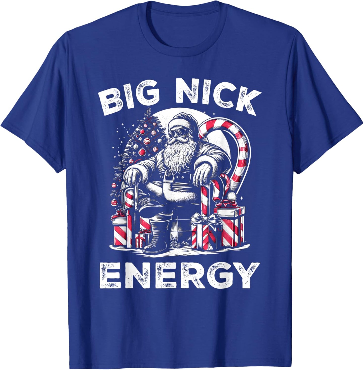 Big Nick Energy Funny Santa Claus Christmas Men Women Kids T-Shirt - T-Shirt | Royal