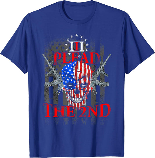 Second Amendment I Plead The 2nd Trump Gun Gift T-Shirt - T-Shirt | Royal