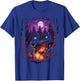 Vintage Ghost and Skeleton by Fire Camping Gothic Halloween T-Shirt - T-Shirt | Royal