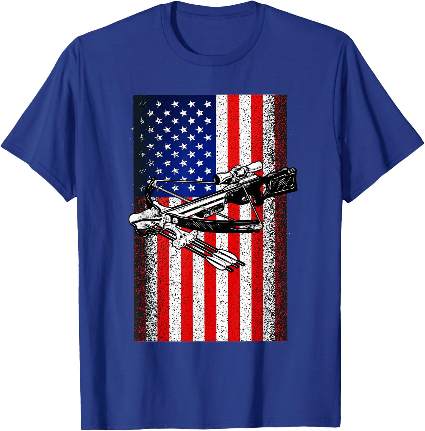 Bow Hunting Distressed Crossbow Sport Hunter Gift T-Shirt - T-Shirt | Royal