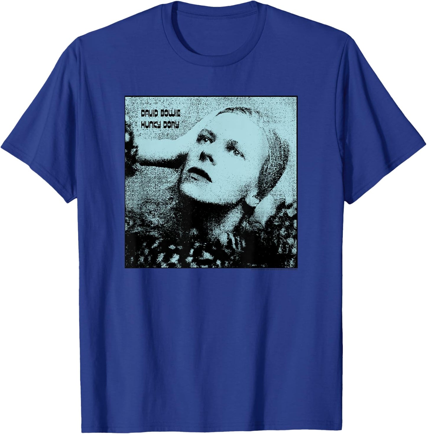 David Bowie Hunky Dory Blue Photo by Brian Ward T-Shirt - T-Shirt | Royal