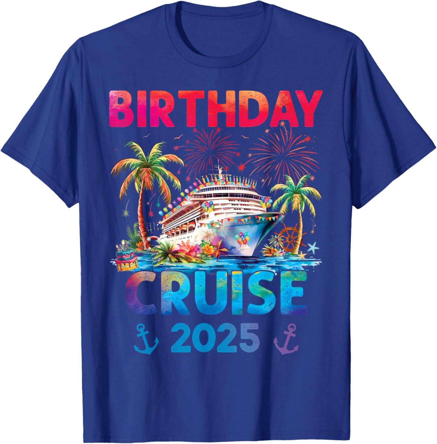 Birthday Cruise Trip Outfits 2025 -Adults & Kids Cruise Themed - Black, Small T-Shirt - T-Shirt | Royal