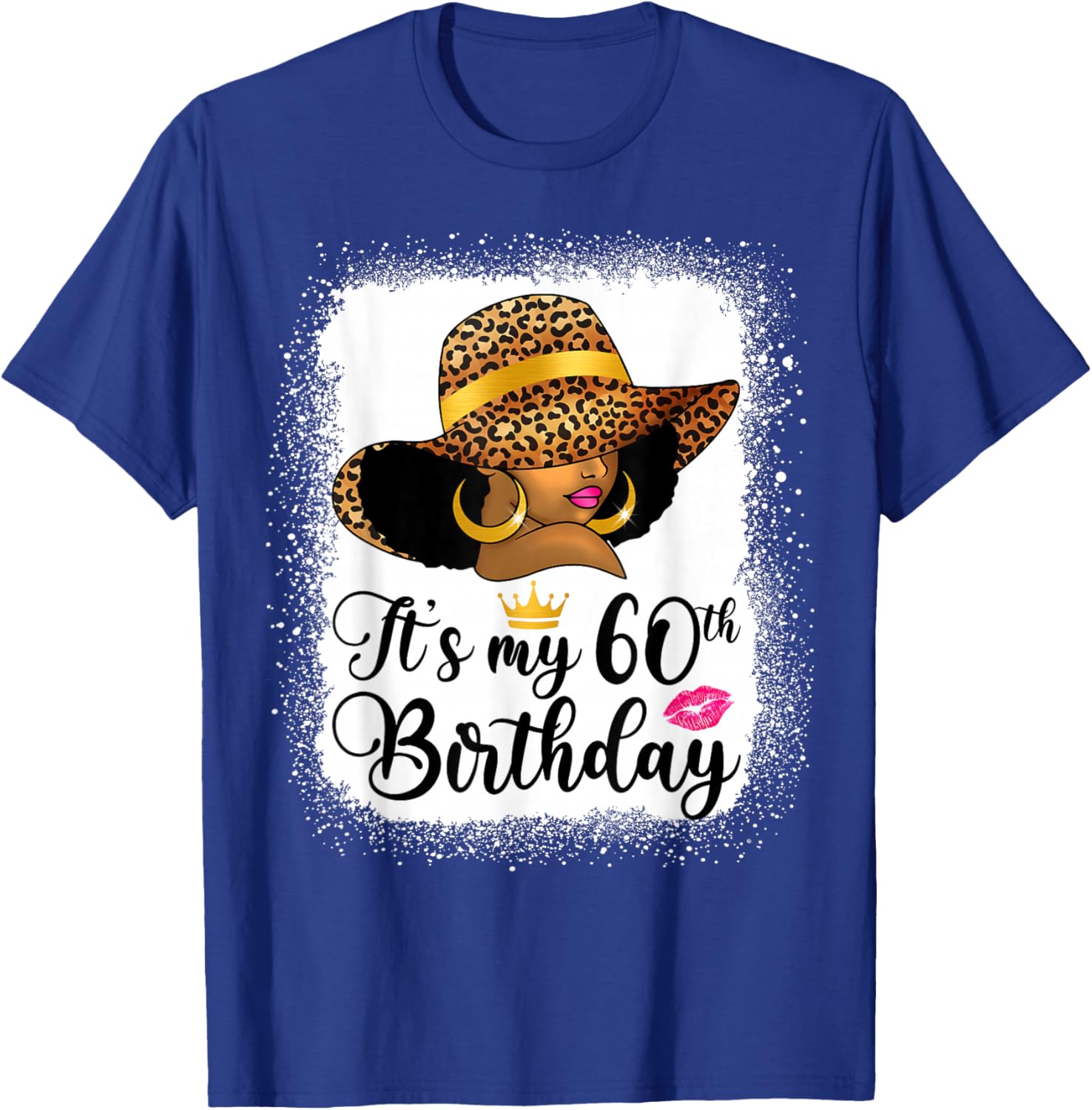 African American Woman It's My 60th Birthday Black Queen T-Shirt - T-Shirt | Royal