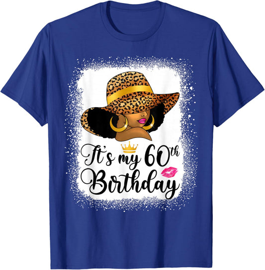 African American Woman It's My 60th Birthday Black Queen T-Shirt - T-Shirt | Royal
