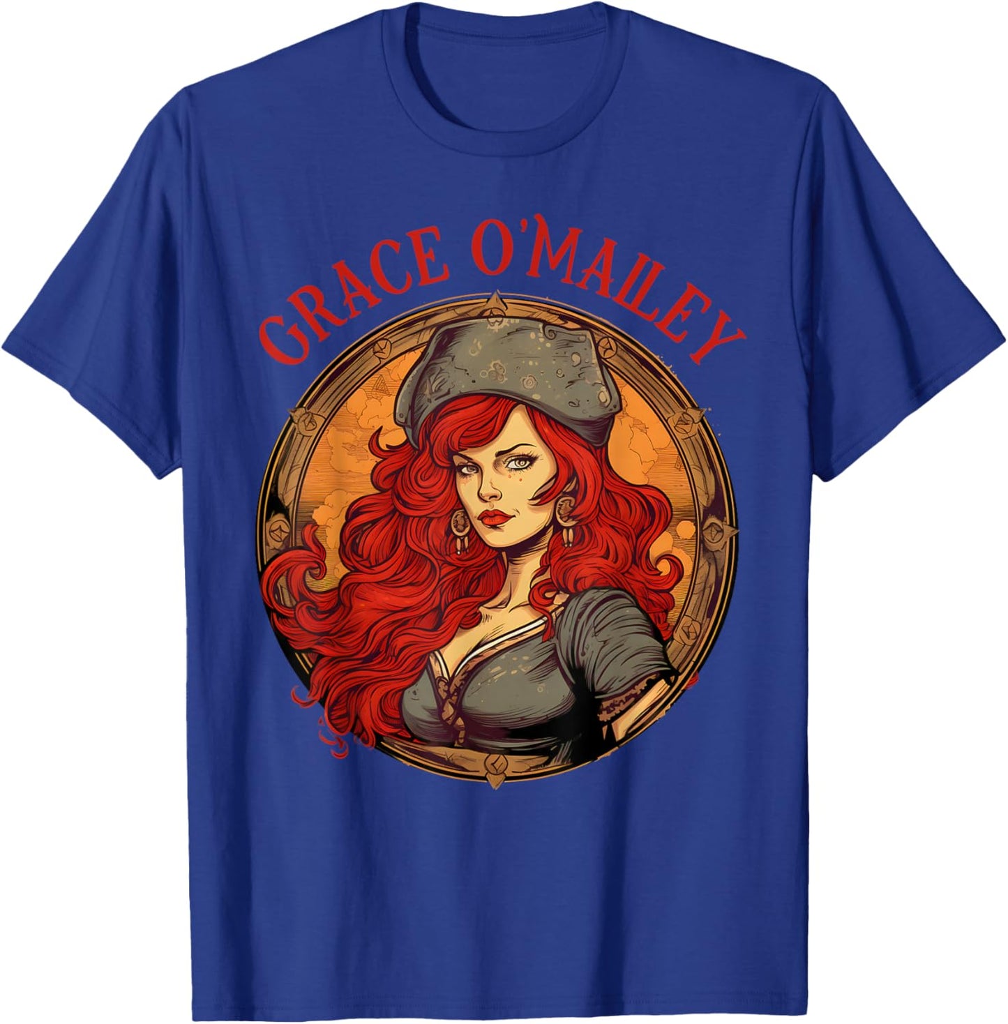 Grace O'Malley Irish Heritages Fearless Irish Pirate Queens T-Shirt - T-Shirt | Royal