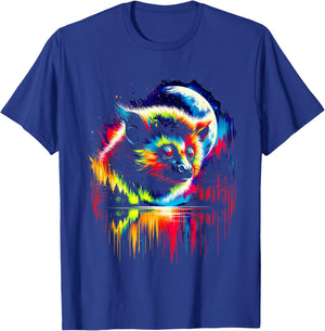 Colorful Aye-aye Spirit Animal Cool Illustration Art T-Shirt - T-Shirt | Royal