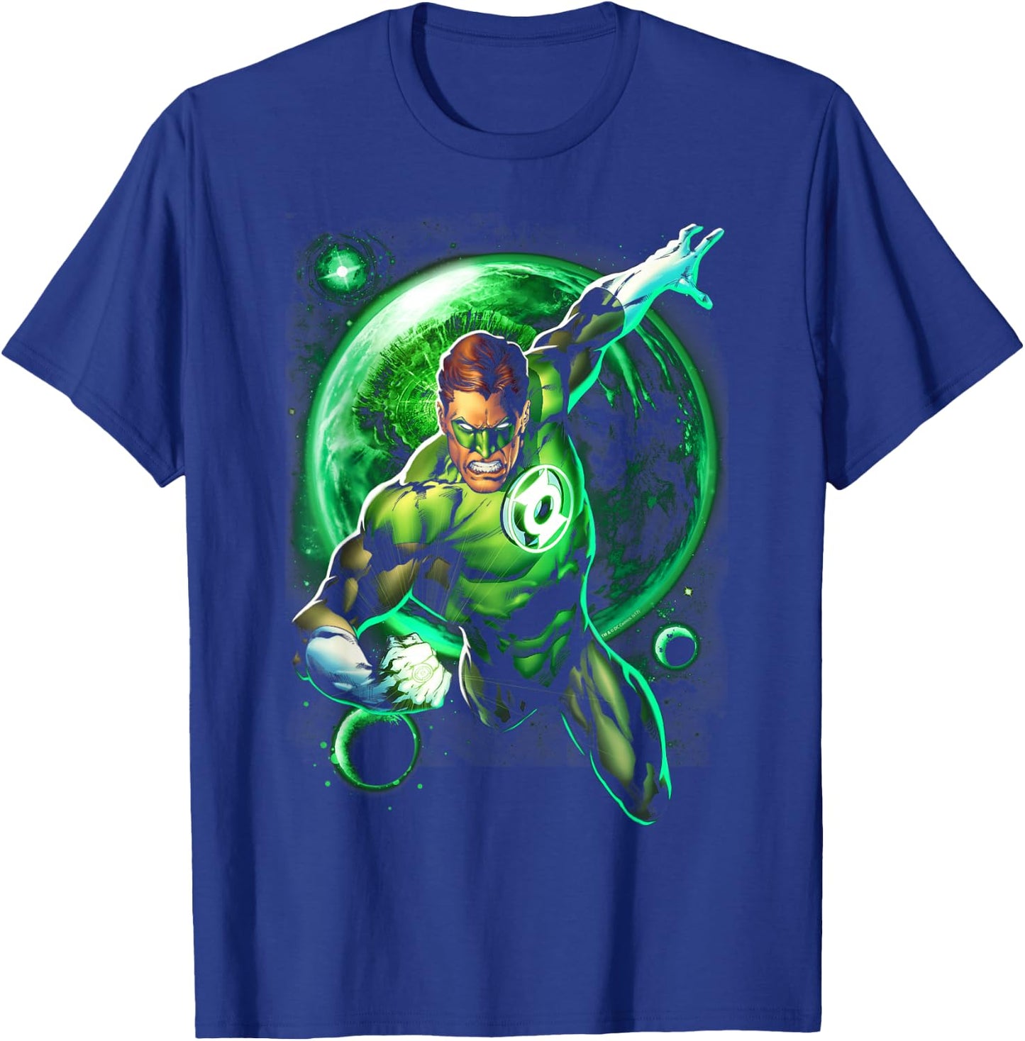 DC Comics Green Lantern Galaxy Glow , -Adult, Black, Short Sleeve, Small T-Shirt - T-Shirt | Royal