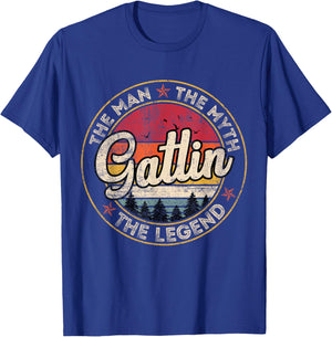 Gatlin The Man The Myth The Legend Personalized Name T-Shirt - T-Shirt | Royal