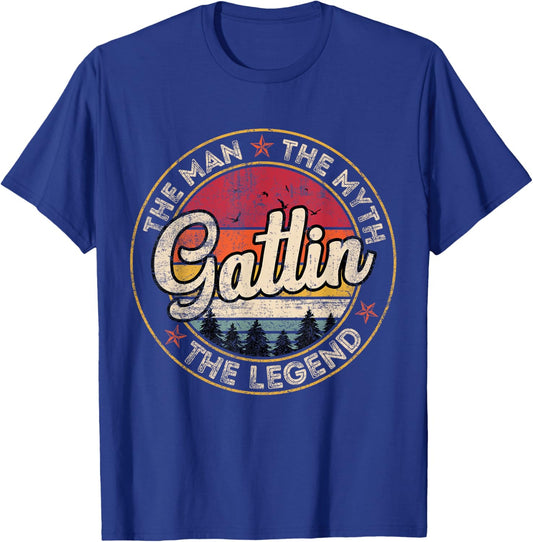 Gatlin The Man The Myth The Legend Personalized Name T-Shirt - T-Shirt | Royal