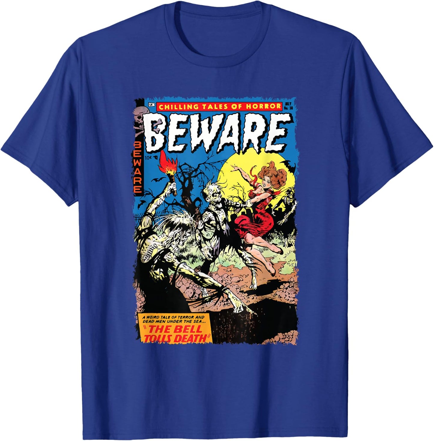 Vintage Horror Comic Book Cover Beware 10 T-Shirt - T-Shirt | Royal