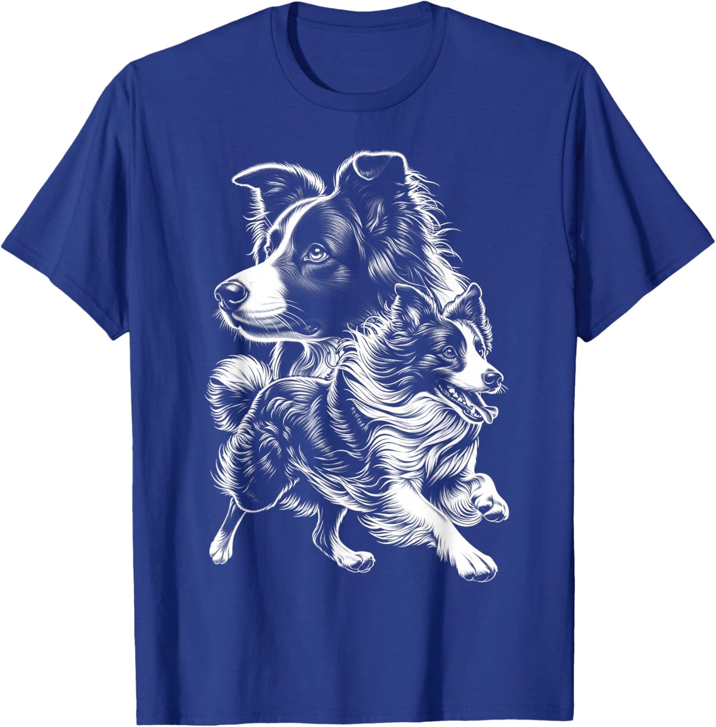 Super Cute Border Collie Photorealistic Portrait T-Shirt - T-Shirt | Royal