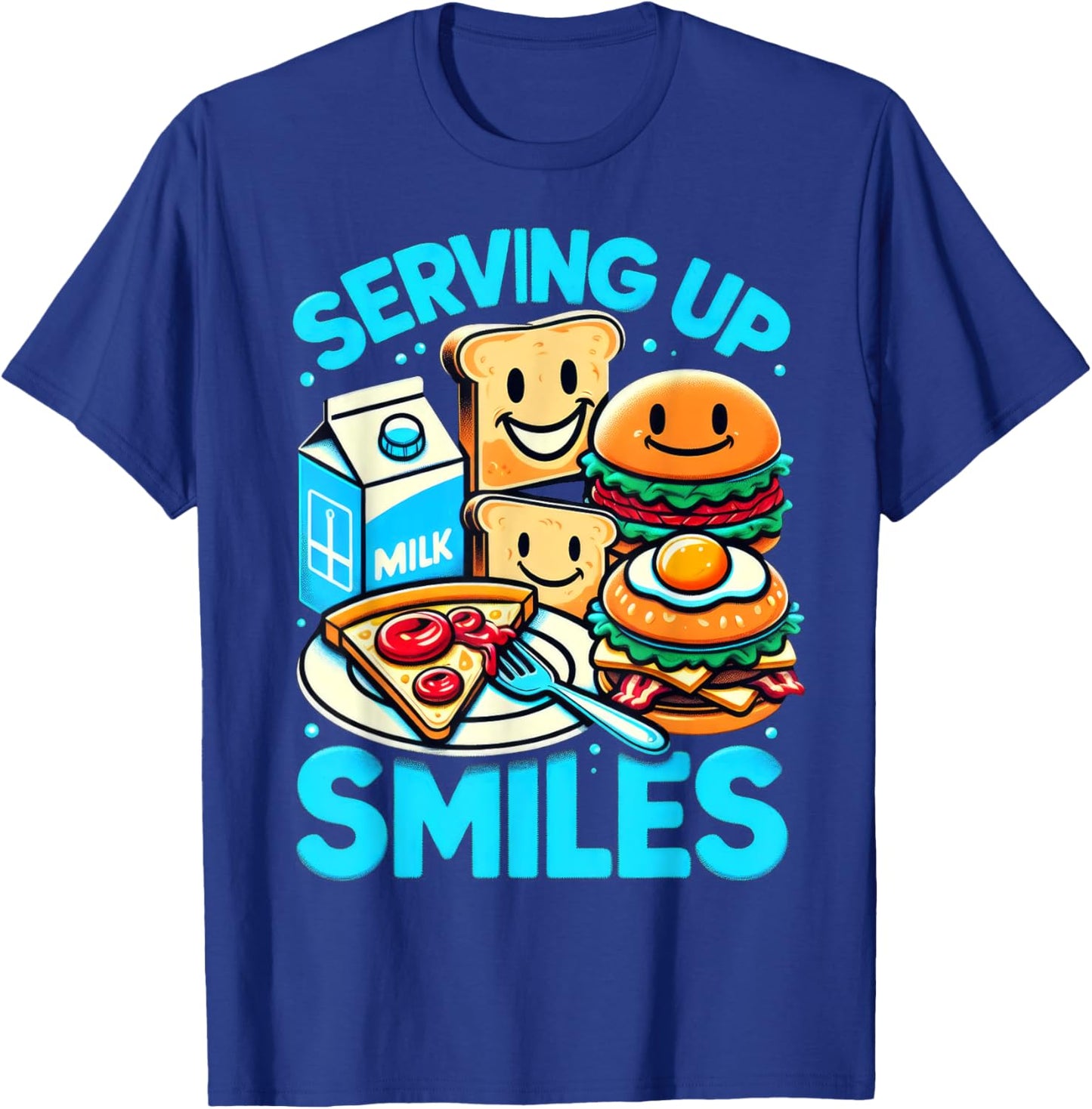 Serving up Smiles Lunch Lady T-Shirt - T-Shirt | Royal