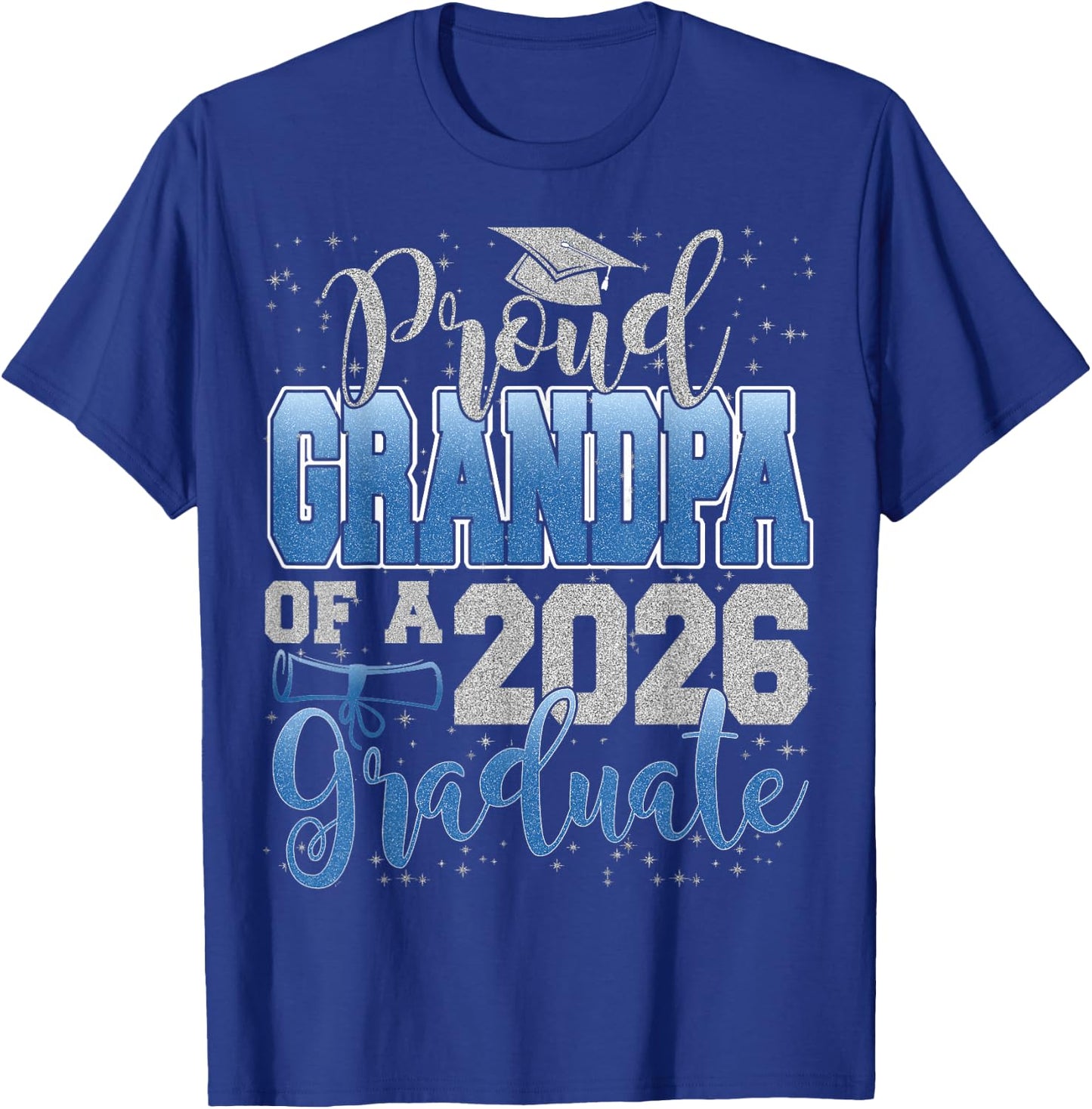 Proud Grandpa of a Class of 2026 Graduate Senior Graduation T-Shirt - T-Shirt | Royal