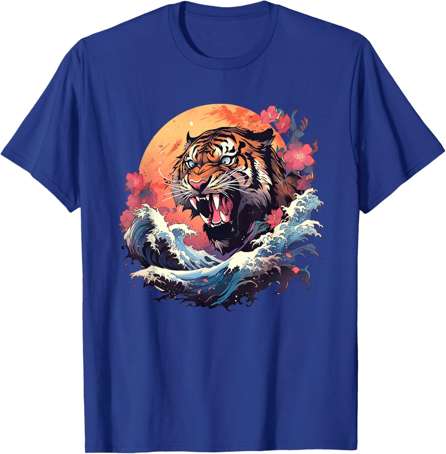 Asian inspired vintage style 80s retro Japanese Tiger T-Shirt - T-Shirt | Royal