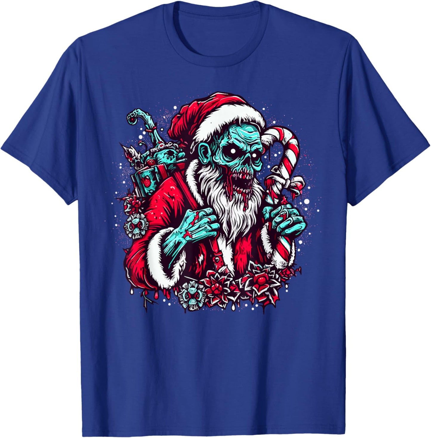 Zombie Santa Claus Christmas Zombies Xmas Horror Lover T-Shirt - T-Shirt | Royal