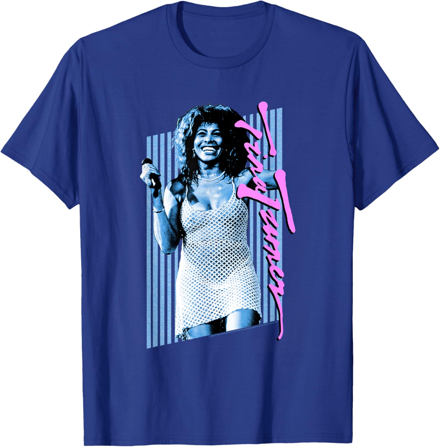 Tina Turner Blue Stripes T-Shirt - T-Shirt | Royal