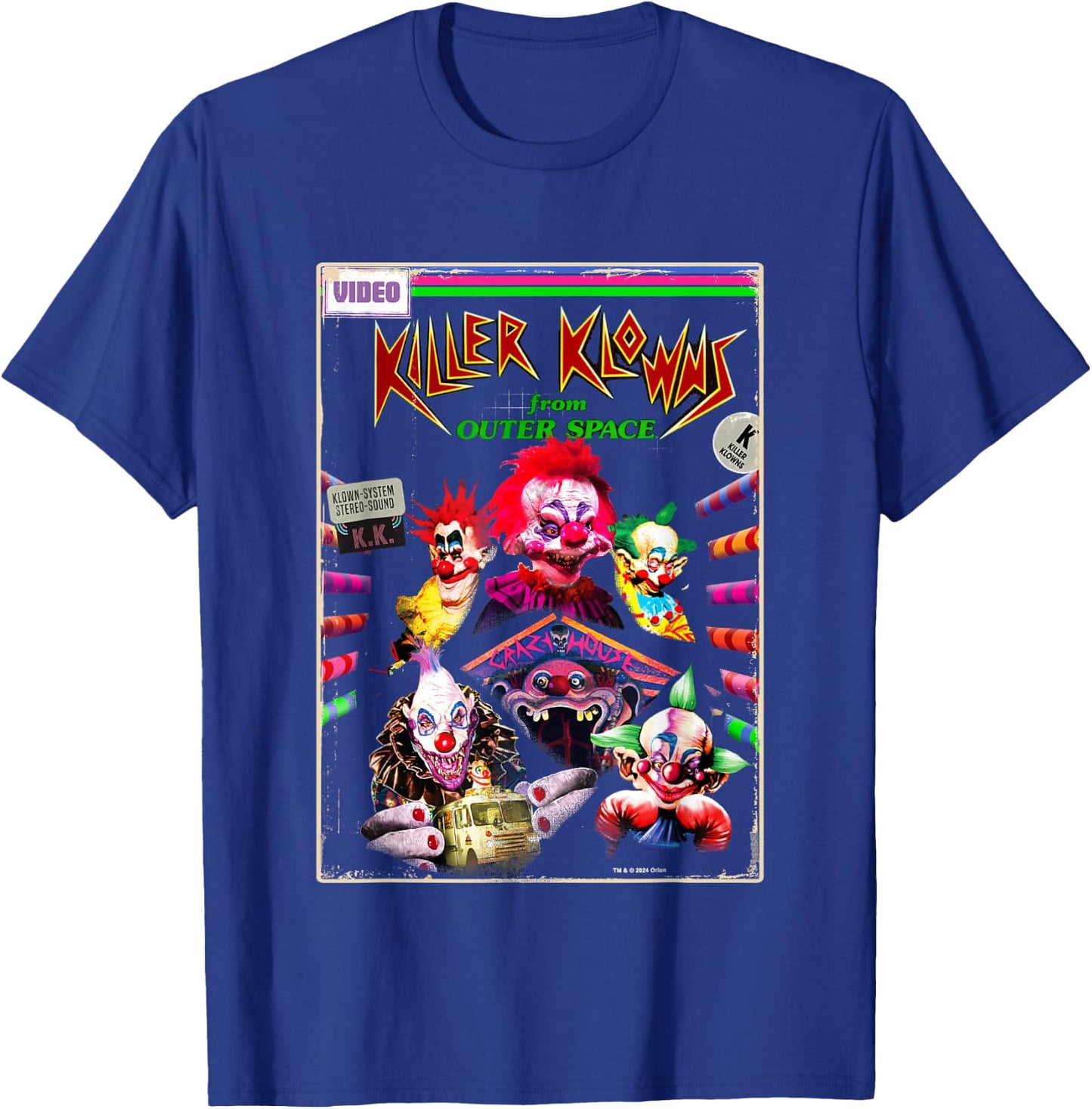 Killer Klowns from Outer Space Klown System Retro Poster T-Shirt - T-Shirt | Royal