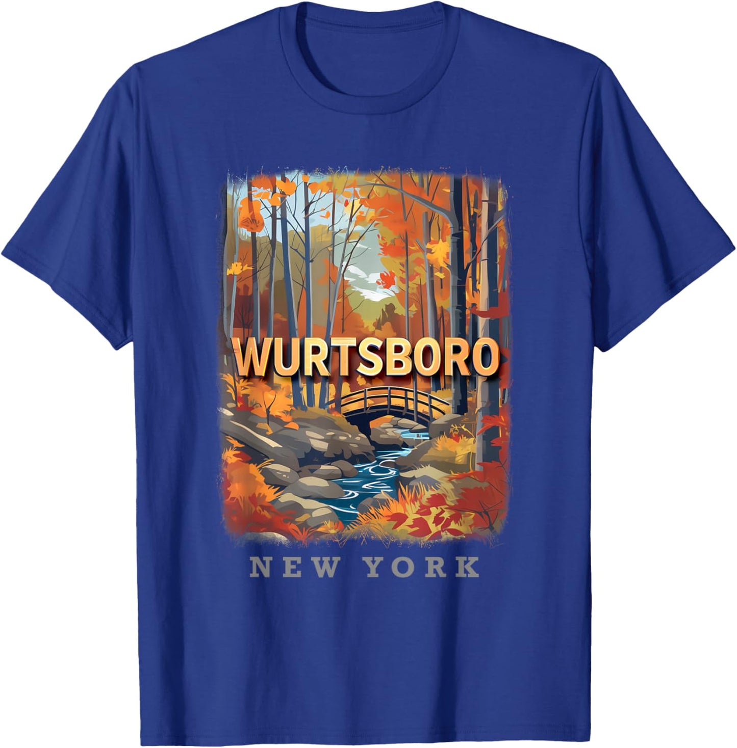 Wurtsboro New York NY Nature's Trail SD169 T-Shirt - T-Shirt | Royal