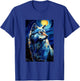 Wolf Wolves - Van Gogh Style - Starry Night T-Shirt - T-Shirt | Royal