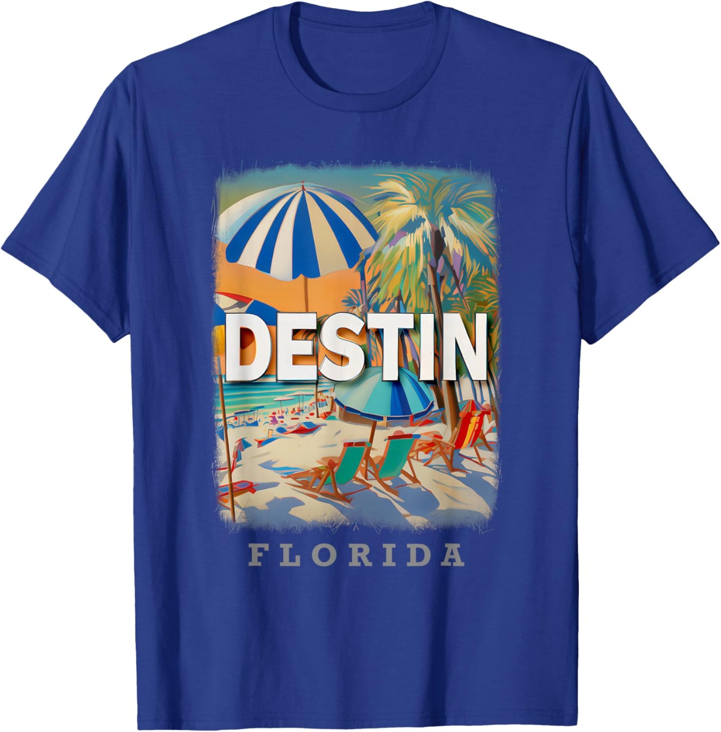 Destin Florida FL Beach Bliss SD821 T-Shirt - T-Shirt | Royal