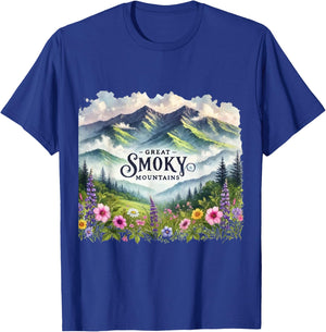 Great Smoky Mountains Spring T-Shirt - T-Shirt | Royal
