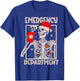 Emergency Department Skeleton Coffee ER Nurse Christmas T-Shirt - T-Shirt | Royal