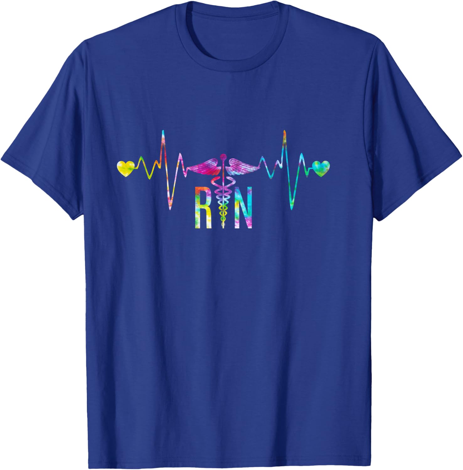 Lovely RN Registered Nurse Tie Dye - Nurse T-Shirt - T-Shirt | Royal
