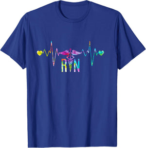 Lovely RN Registered Nurse Tie Dye - Nurse T-Shirt - T-Shirt | Royal