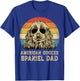 Vintage American Cocker Spaniel Dad Dog Lovers Father's Day T-Shirt - T-Shirt | Royal