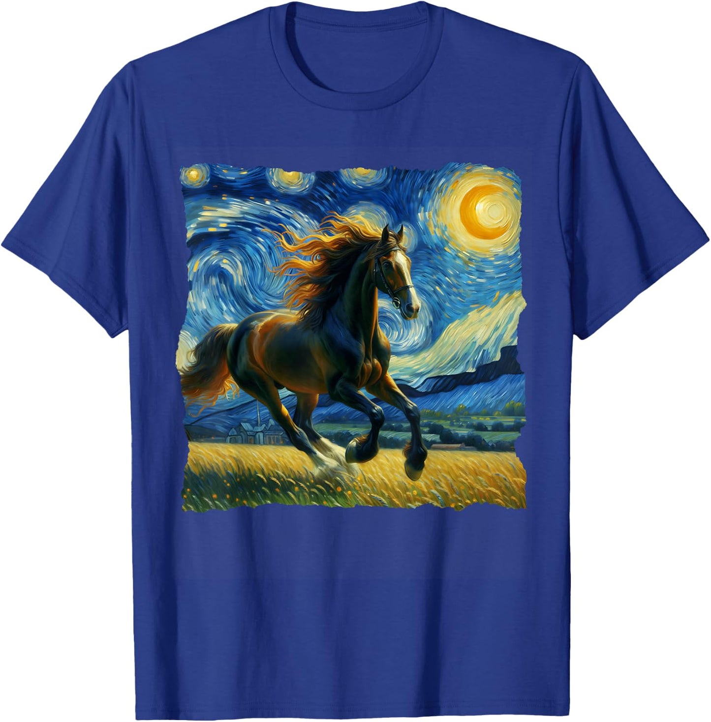 Trakehner Starry Night Trakehner Horse T-Shirt - T-Shirt | Royal