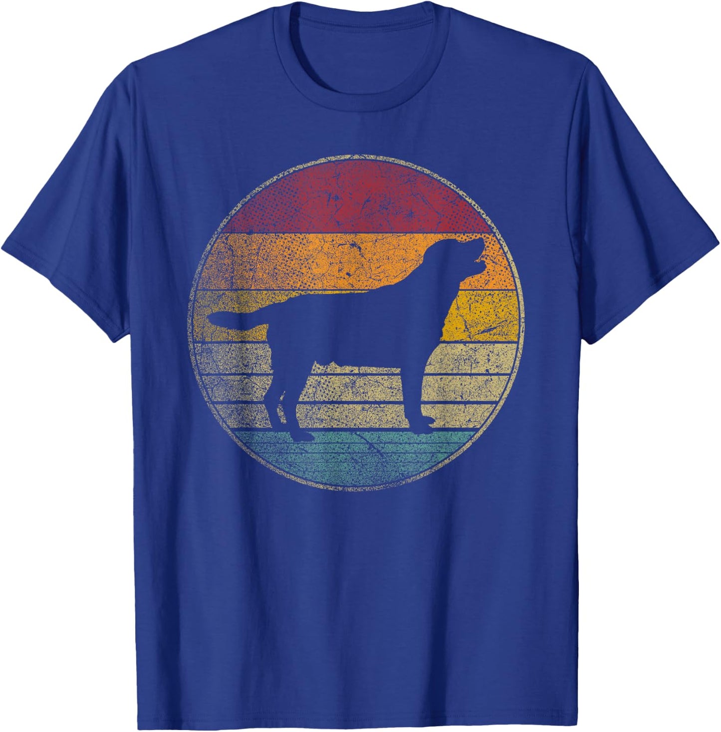 Labrador Retriever Dog Vintage Distressed Retro Silhouette Women Kids T-Shirt - T-Shirt | Royal