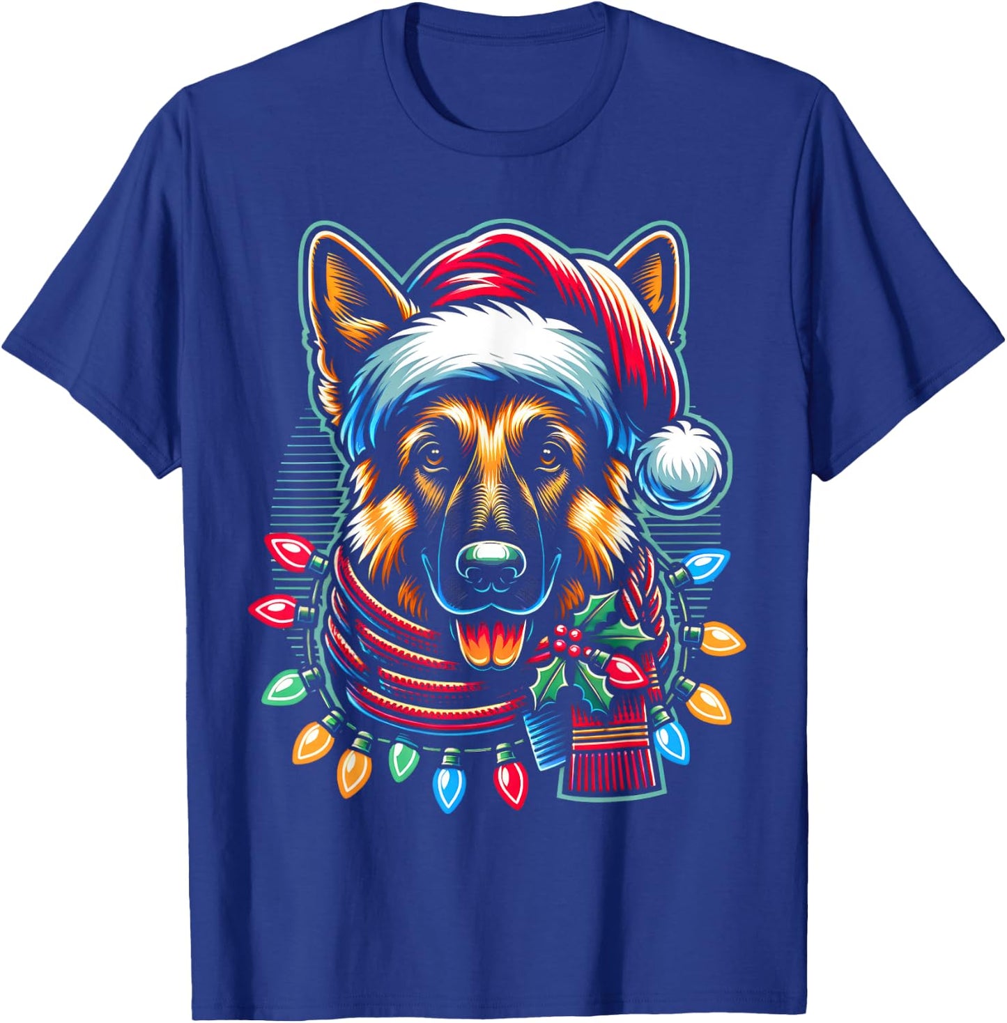 Christmas German Shepherd Xmas Shepherd Mom Dog Lover T-Shirt - T-Shirt | Royal