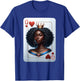 Black Queen of hearts card deck game proud black woman T-Shirt - T-Shirt | Royal
