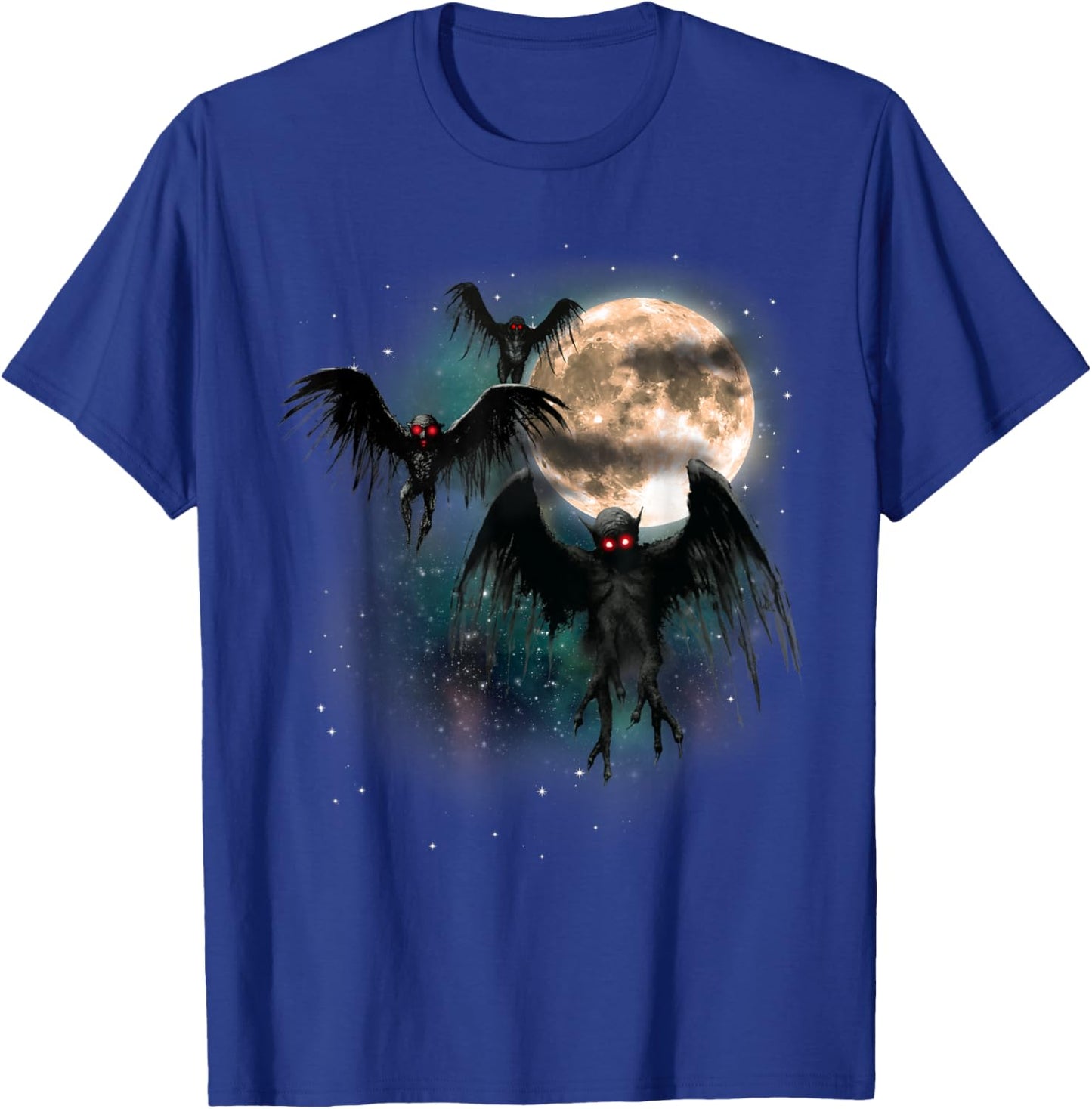 Mothman Shirt Cryptid Cryptozoology Monster Cursed Dead Moon T-Shirt - T-Shirt | Royal