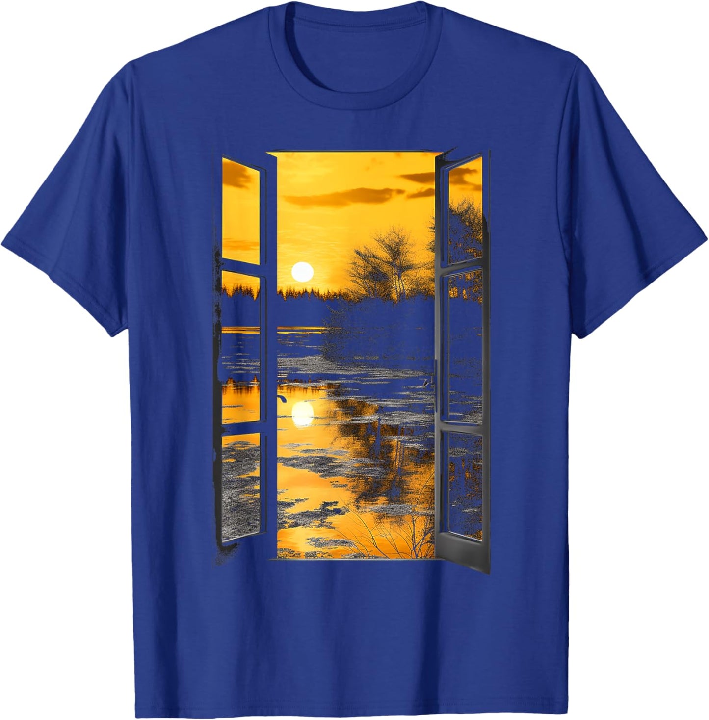 Nature Colorful Artwork Drawing Tree Art Graphic T-Shirt - T-Shirt | Royal