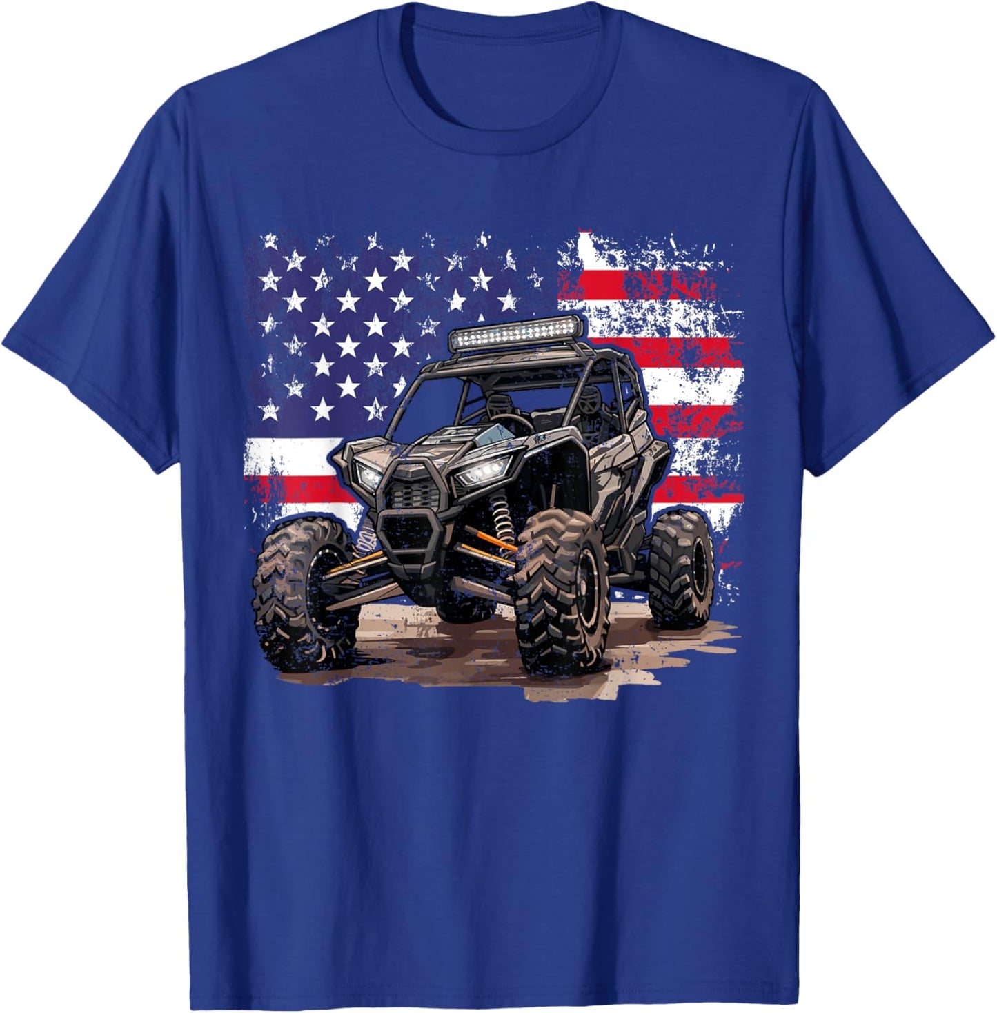 American UTV SXS 4 Wheeler Side By Side 4th Of July UTV Dad T-Shirt - T-Shirt | Royal
